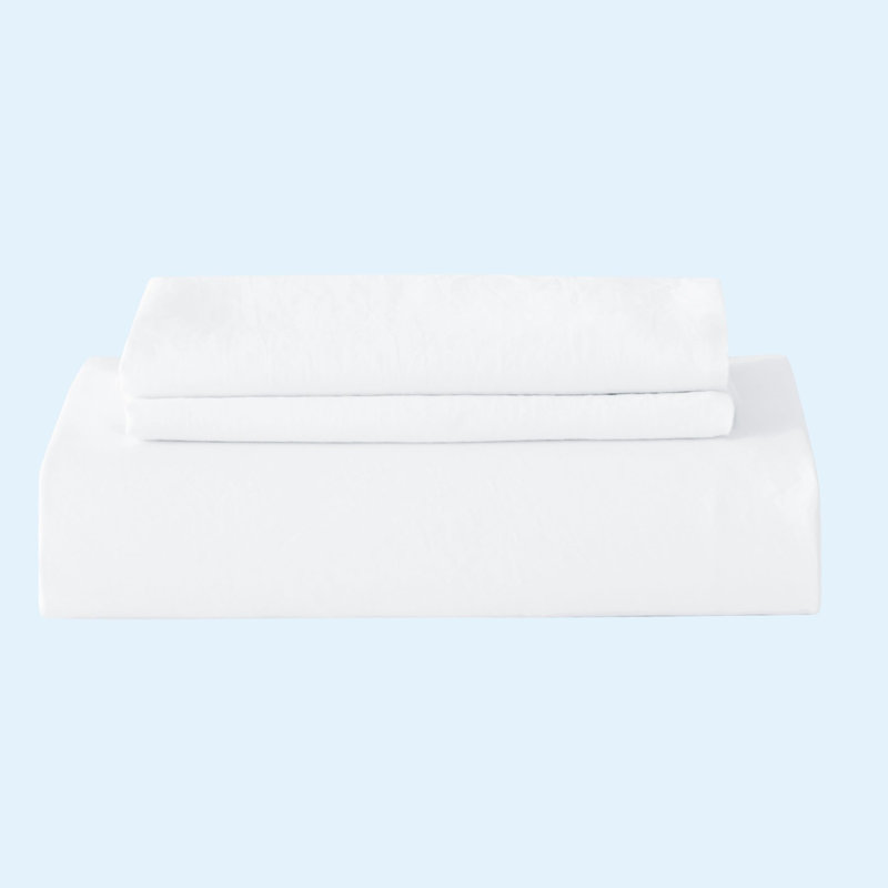 Drap-housse pour lit en nylon Lyocell, Blanc pur, Ensemble de drap très grand avec un drap-housse e