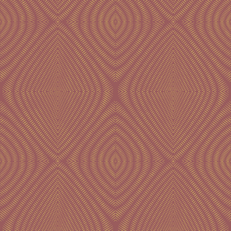 Izobel Geometric Rhombus Design 10.05m x 53cm Wallpaper Roll, Aubergine