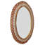 Miroir d'appoint éclectique festonné en verre peint