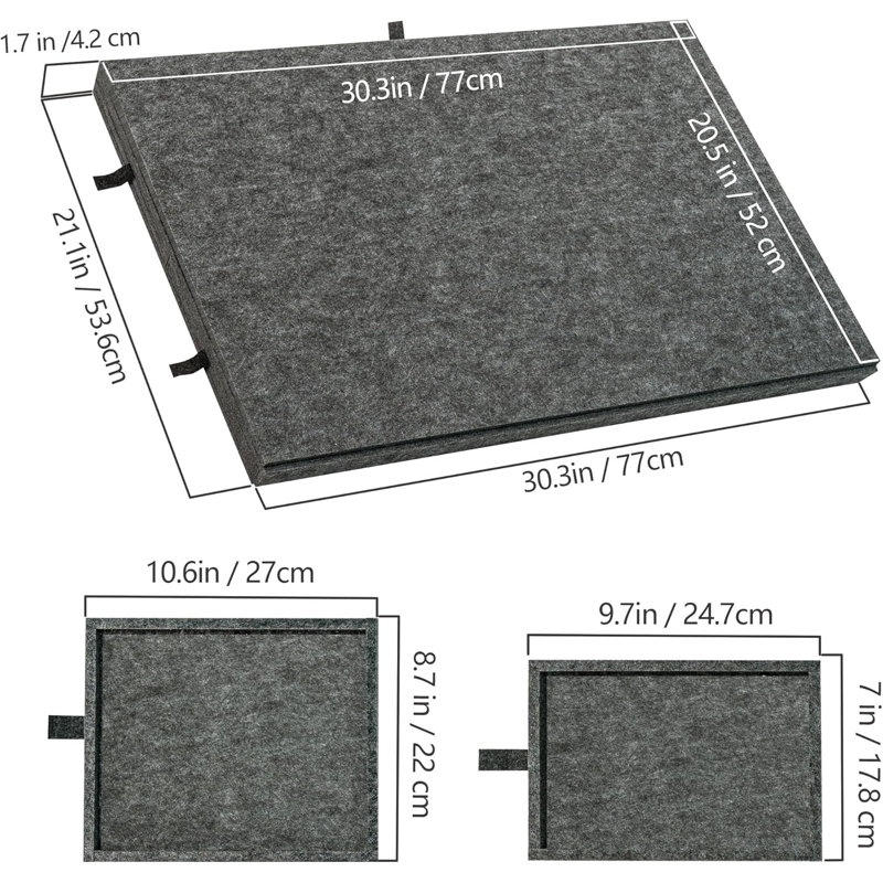 Tableau inclinable avec support et housse conçus 2 en 1, plateau de rangement en feutre super léger avec 6 tiroirs pour adultes et enfants, table de casse-tête portative pouvant accueillir jusqu'à 1000 pièces - gris