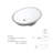 Ceramic Oval Undermount Washbasin - White, Heat , Stain Scratch Rust With Overflow For Bathroom Decoration