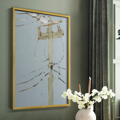 Wires V Framed Print - Solid Wood