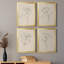 Floral Contour Study I - Ensemble de 4 reproductions d'art sur toile-708852780-708852784