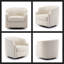 Fauteuil oscillant pivotant en tonneau de polyester bleu ciel avec bras à pinces - Collection Isabelle-1919527978