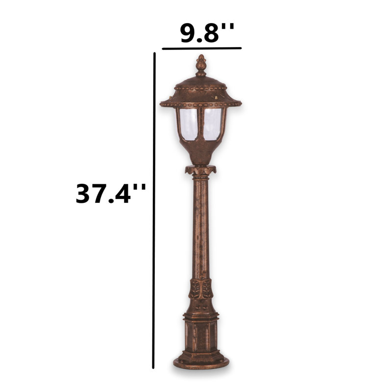 Lampe sur pied d'extérieur 37,4 po de hauteur, Brun