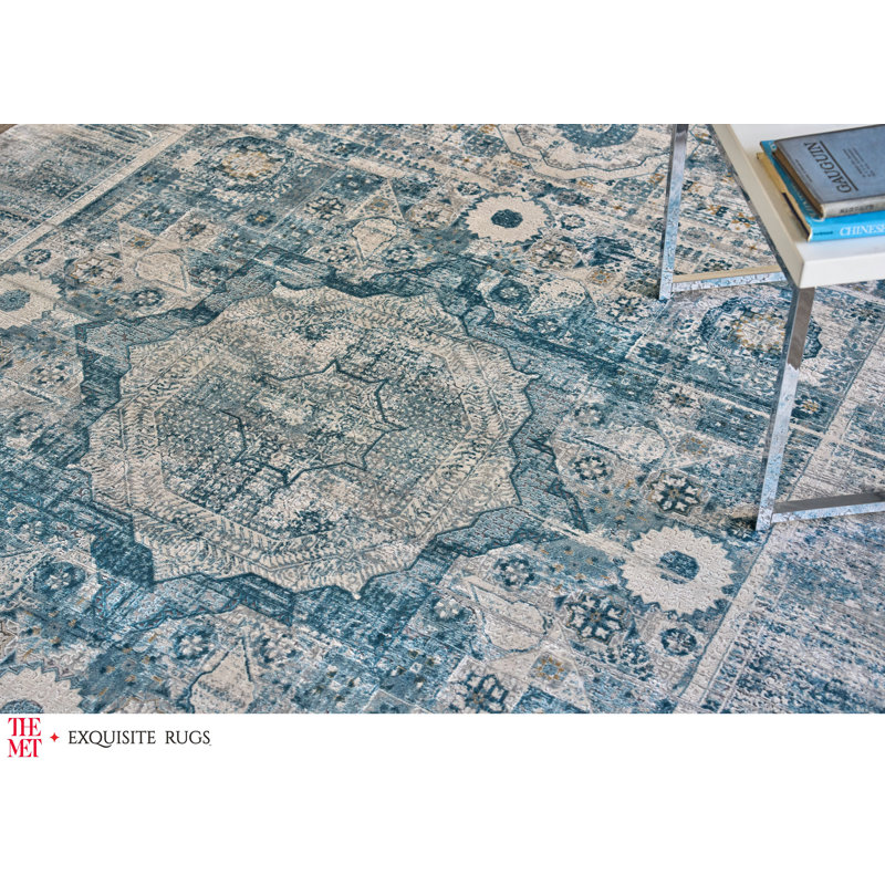 Legacy Blue Persian Style 8' x 10' Distressed Area Rug