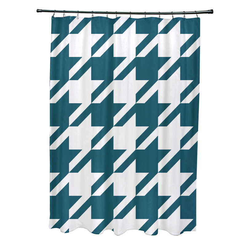 Rideau de douche simple Avelien, Bleu sarcelle