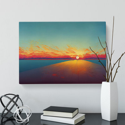Adventurous Seascape At Sunset - Wrapped Canvas