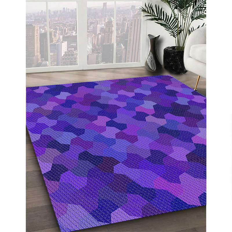 Geometric Indoor Rug, Square 4'
