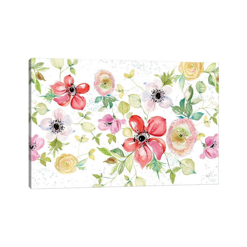 Spray Of Anemones I by Kristy Rice - Wrapped Canvas Painting, 66.04 cm H x 45.72 cm W x 1.91 cm D
