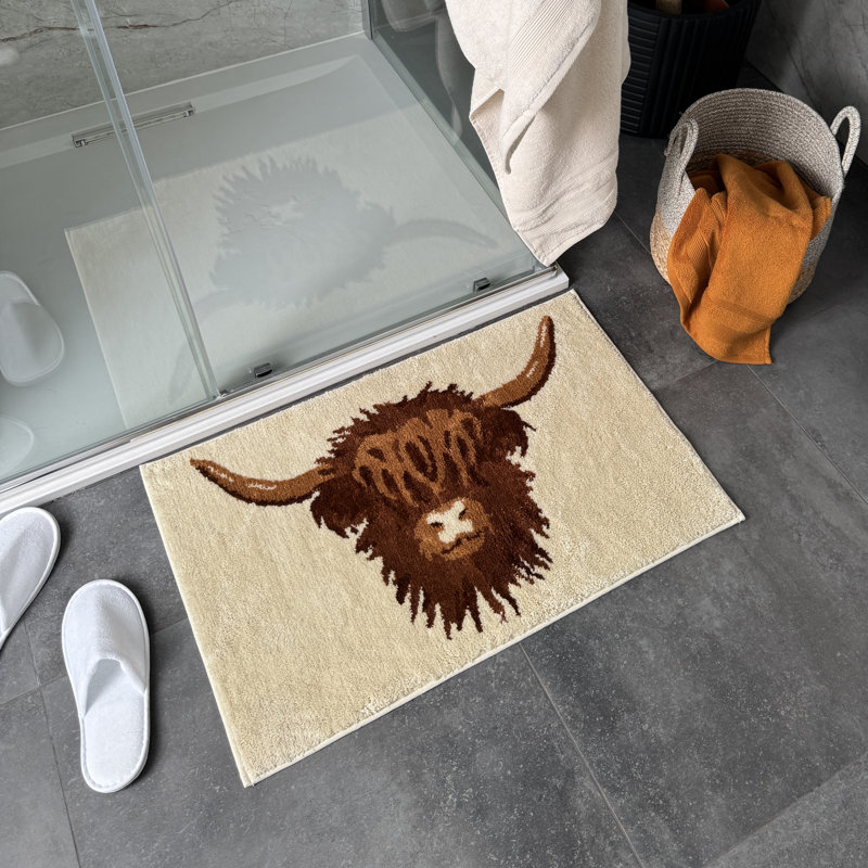 Non Slip Highland Cow Bath Mat