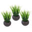 Herbes artificielles 7,1 po avec pot rond