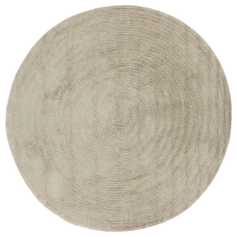 Easy Care 228 Hand Tufted Recycled Cotton Machine Washable Geometric Indoor Use Only Rug, Round 5'
