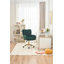 Chaise de bureau pivotante en velours avec base en métal-373388909