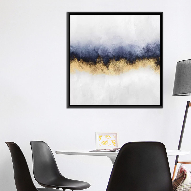 «Sky», reproduction sur toile, H 37 po x l 37 po x P 1,5 po, Toile avec cadre noir, Pas de tapis