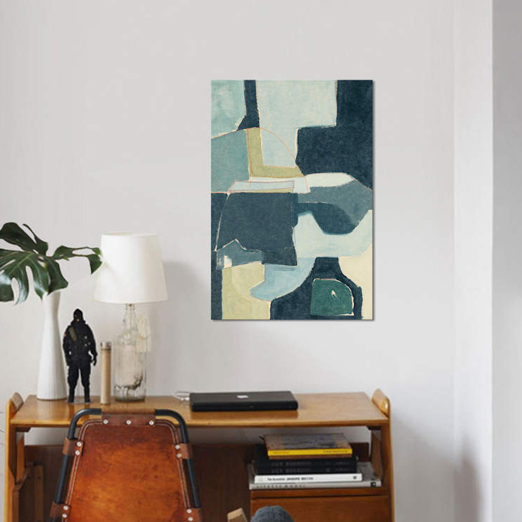 «Blue Note III», reproduction sur toile, H 26 po x l 18 po x P 1,5 po, Toile tendue, Pas de tapis