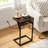 Ikeaka 23.6" End Table with Built-In Outlets