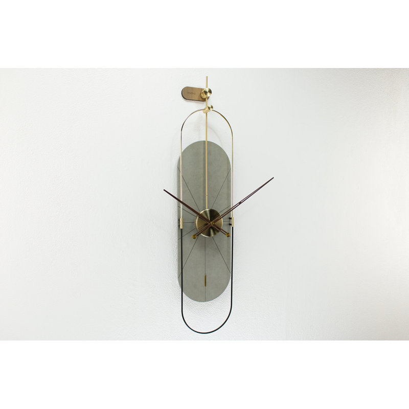 Wood Wall Clock, Gray