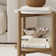 Table d'appoint ronde avec plateau en marbre 