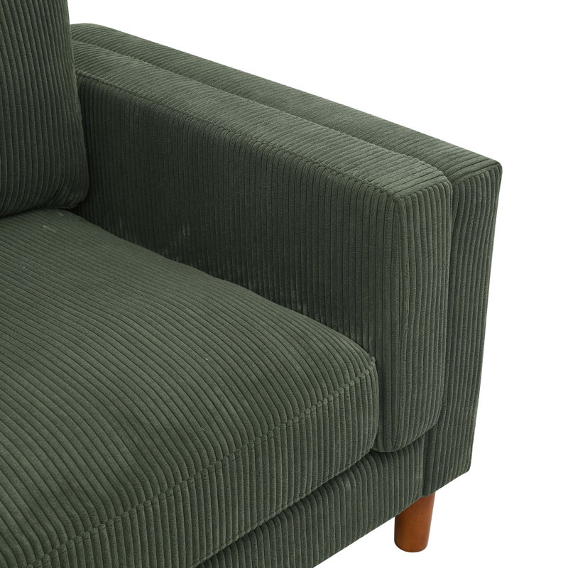 87'' Corduroy Sofa, Hunter Green