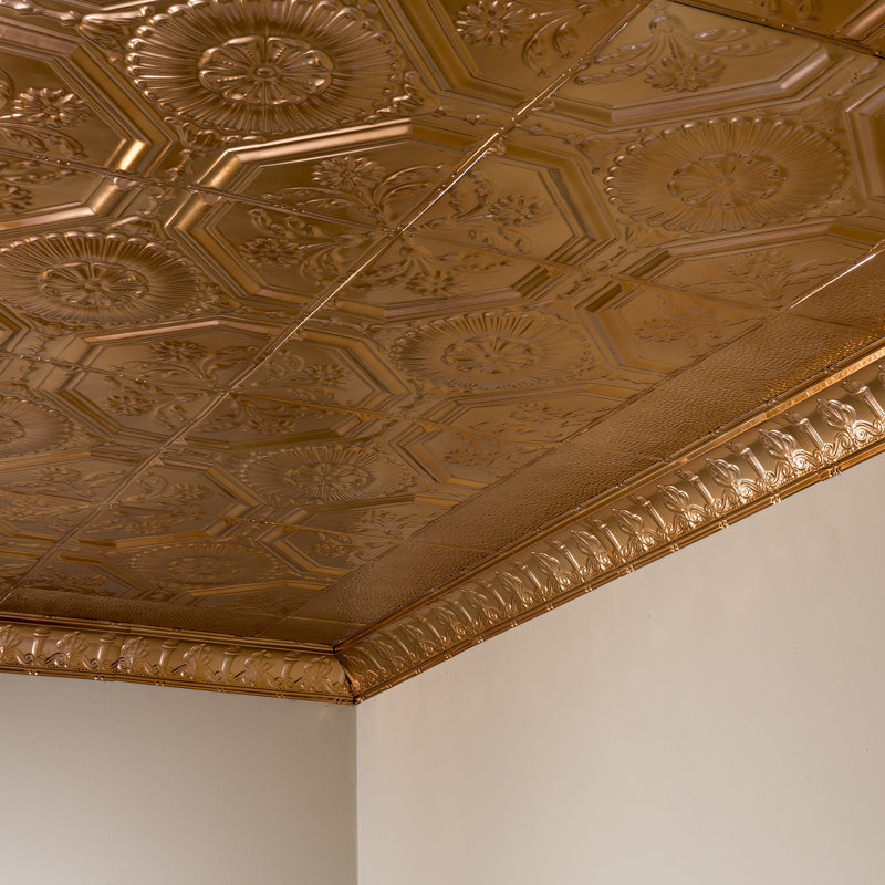 Carreau de plafond clouté Great Lakes Tin Rochester 2 pi x 2 pi (paquet de 5), Étain