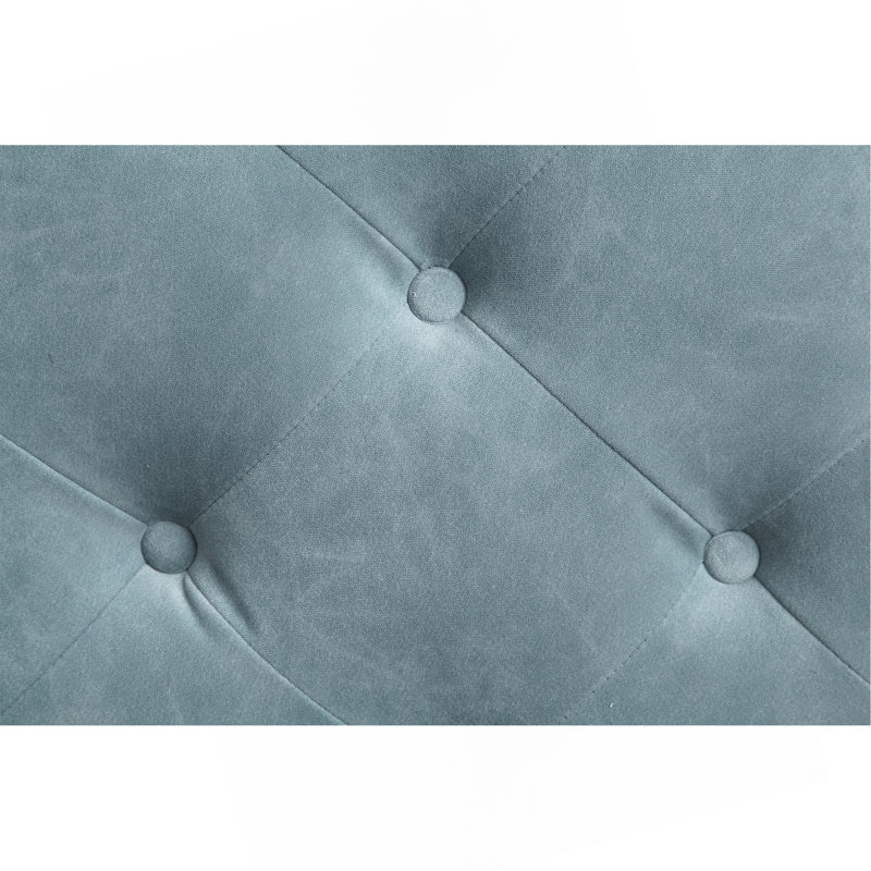 Canapé modulaire en tissu bleu cendré avec 7 coussins Zerah