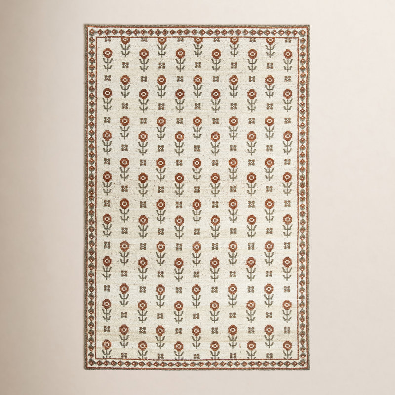 Tapis Sofia Jacquard en polyester recyclé multicolore, Rectangle 7 pi 9 po x 9 pi 9 po
