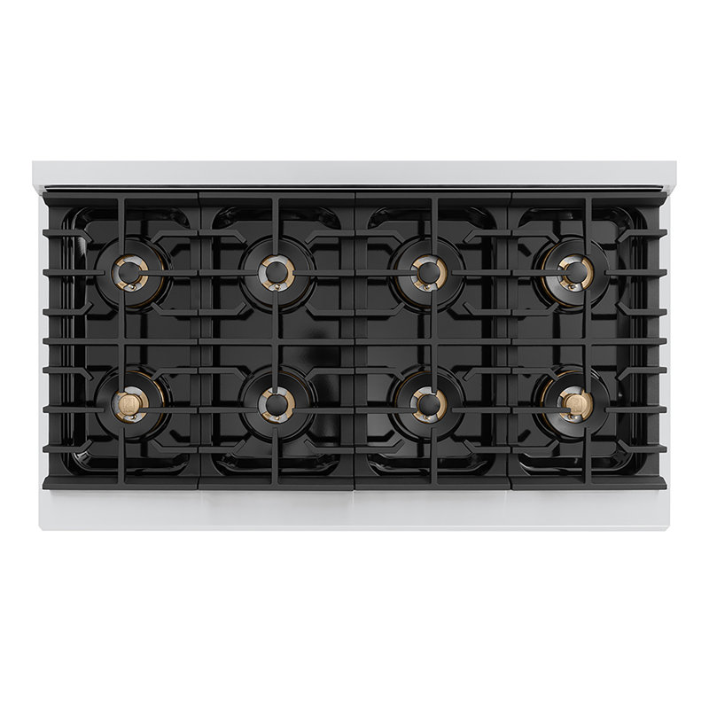 ZLINE Autograph 48 in. Paramount Dual Fuel Range w/ DuoPro Cooktop & Black Doors w/ Gold Accents, Champagne Bronze, Dual Fuel