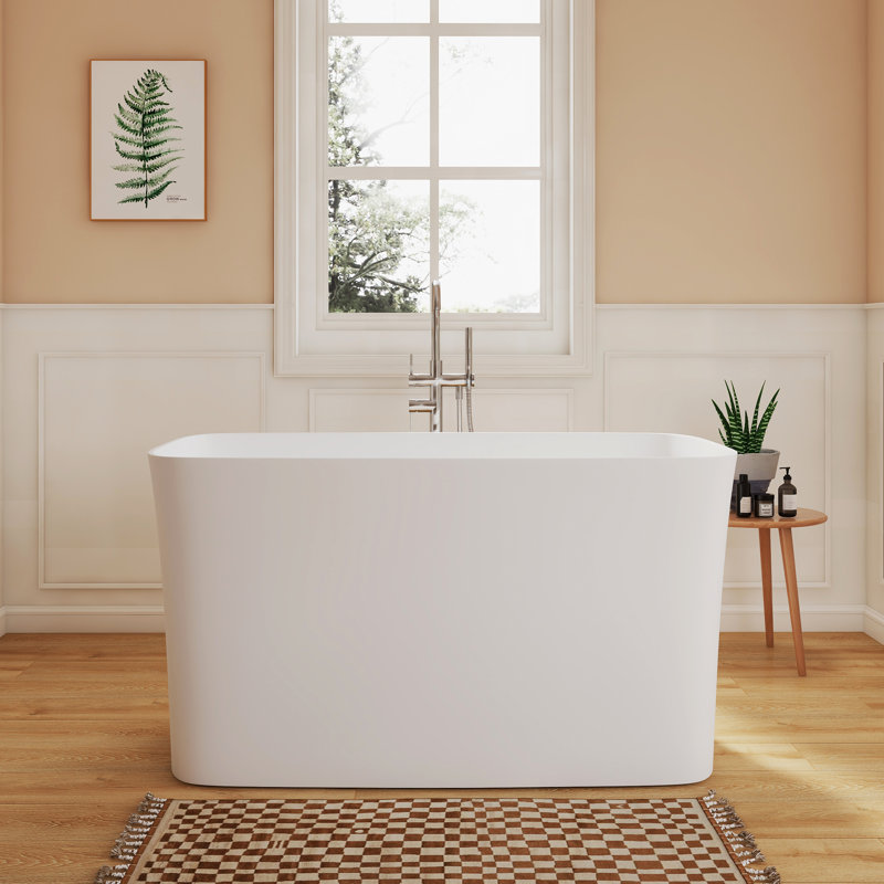 Baignoire profonde autoportante à surface solide de 47 po Fslefay