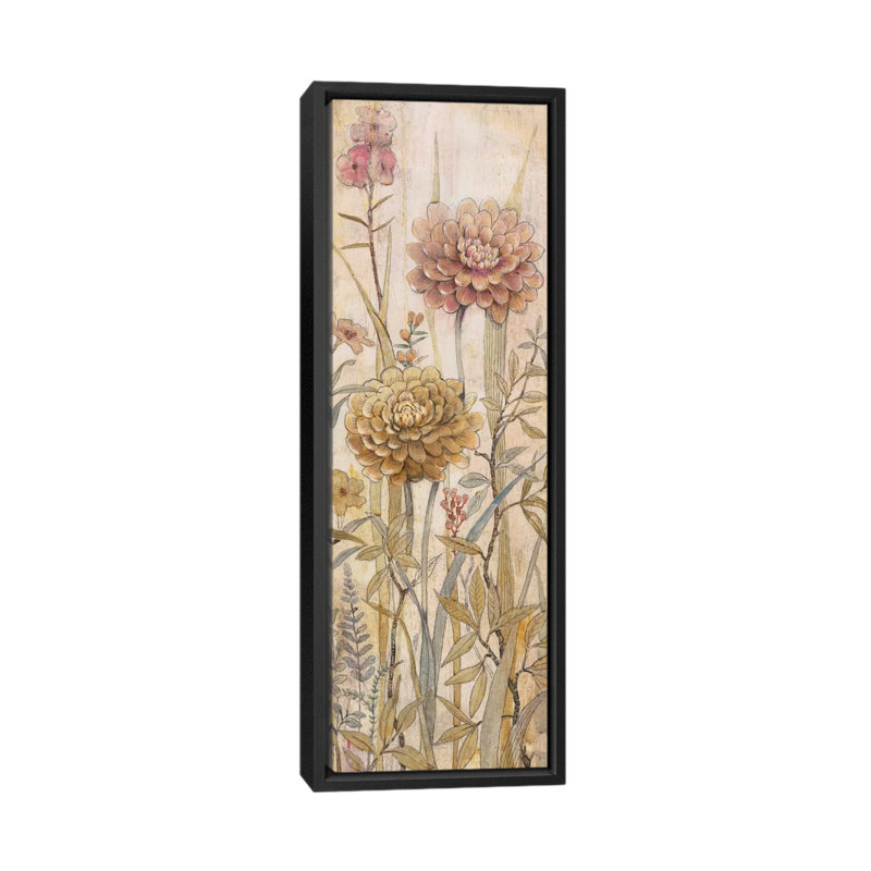Tim O'Toole Floral Chinoiserie I - Impression sur toile tendue, H 36 po x l 12 po x P 1,5 po, Toile tendue