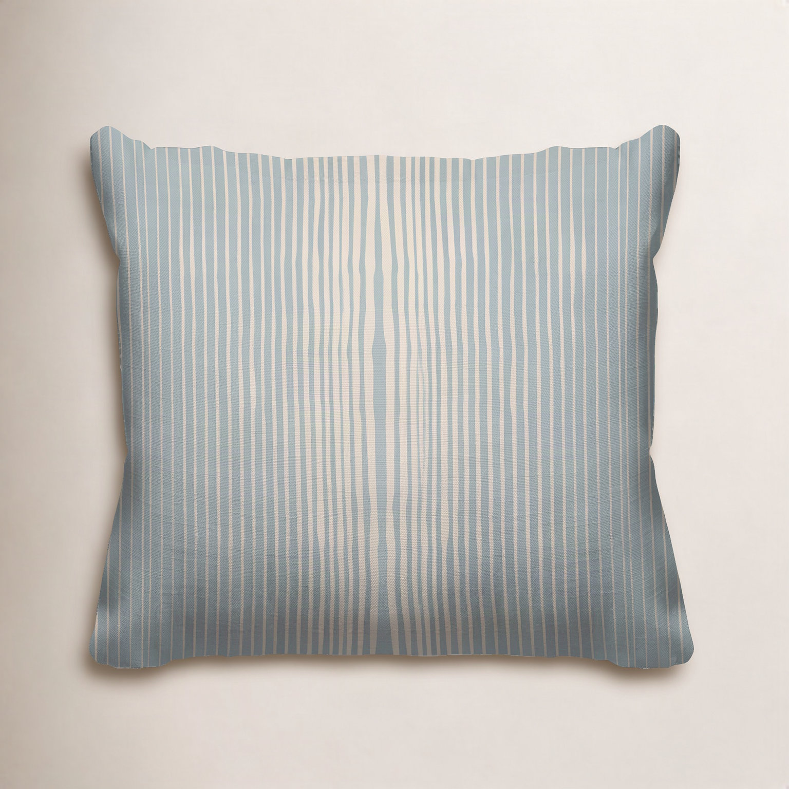Ash Striped Indoor/Outdoor Throw Pillow, 16" x 16", Blue