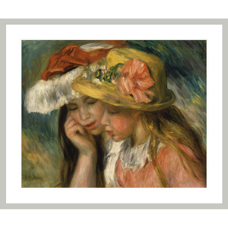 «Têtes de deux jeunes filles» par Pierre-Auguste Renoir, 33,5 po H x 40,06 po po