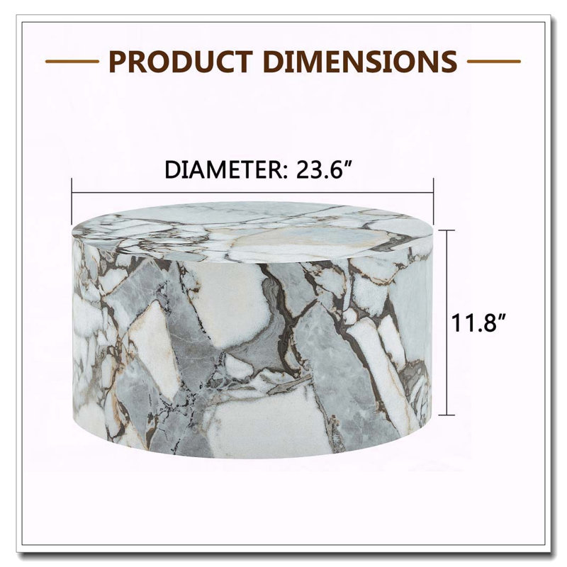 Table basse ronde, Blanc