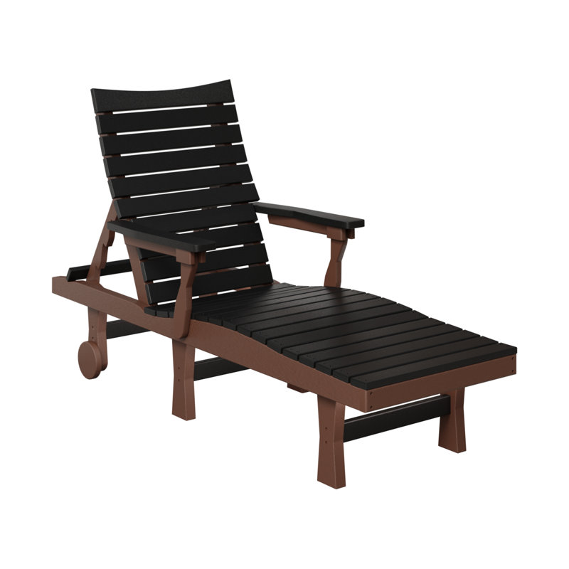 Chaise longue Berlin Gardens Bristol, Black Top/Chocolate Brown Base