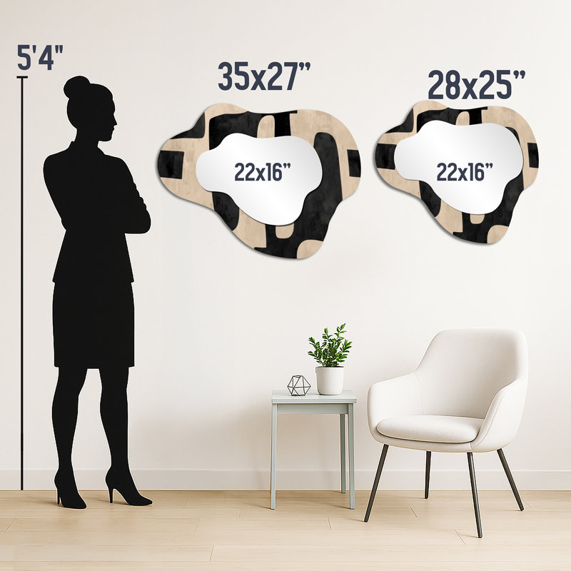 Miroir mural Modern Modern, 27 po x 35 po