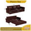 Canapé-lit convertible 3 en 1 en similicuir Chesterfield l 93,7 po x P 35,4 po x H 38,4 po