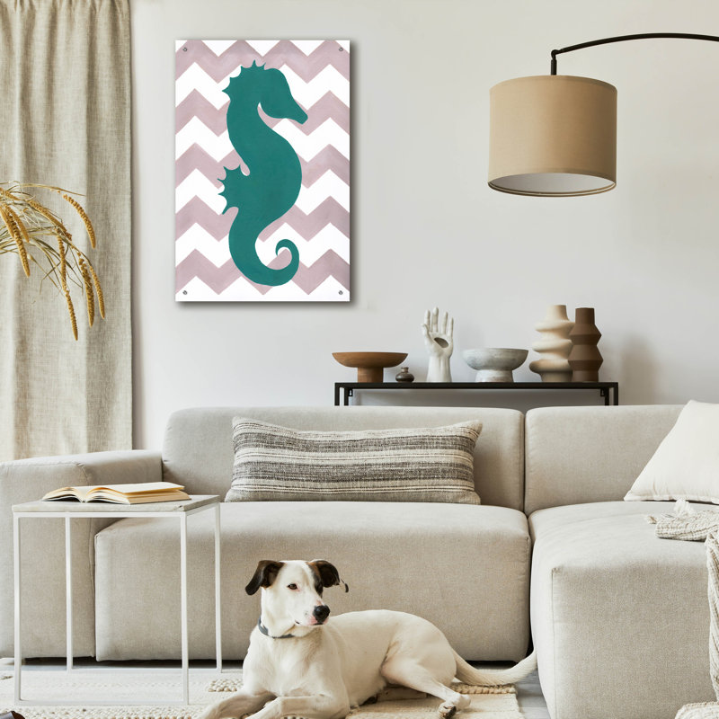 «Seahorse» par Artpoptart, art mural en verre acrylique, H 36 po x l 24 po x P 0,2 po