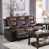 Dark Brown,Light Brown Faux Leather selected