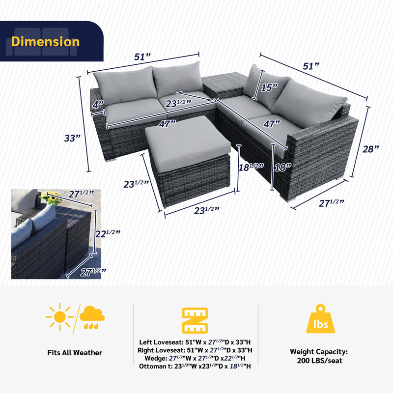 Stalder 4 - Person Patio Conversation Set
