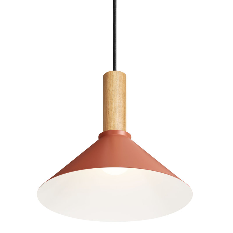 Emblem 1 - Light Pendant, 12" H x 14" W x 14" D, White Oak, Gray Blue