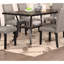 Mobilier de salle à manger moderne et classique avec plateau rectangulaire en bois naturel et chaises 6x
