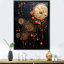 "Abstraction en spirale dorée et noire"