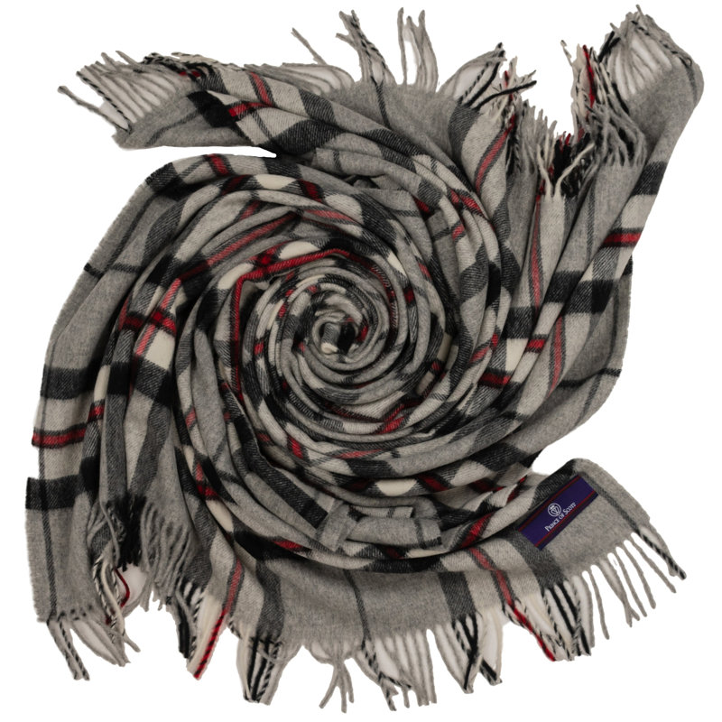 Jeté en laine highland merino, Gris Thompson