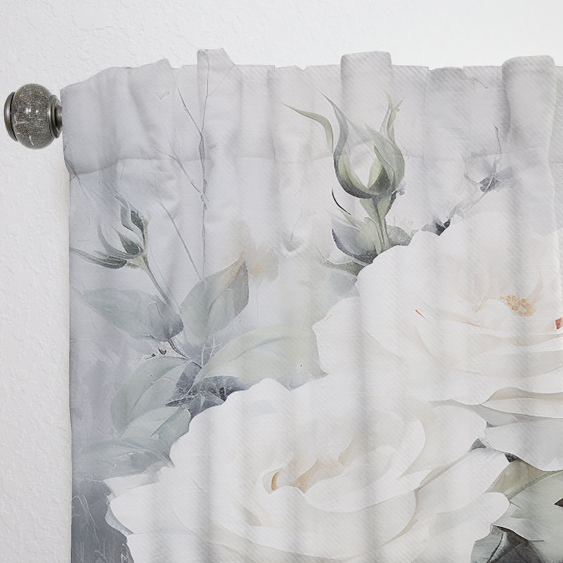 Flyte - Rideau Roses - Rideau floral obscurcissant - 1 panneau, L 52 po x L 84 po