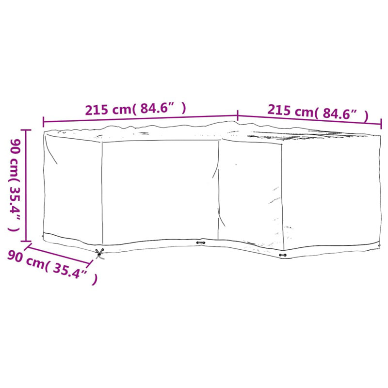 215cm Outdoor Patio Sectional Cover