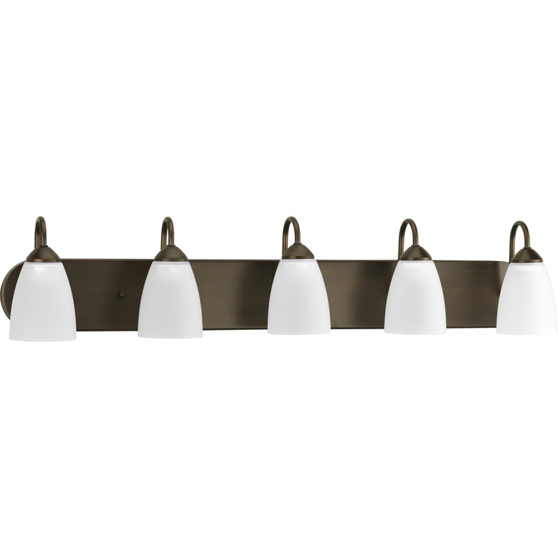 Éclairage de salle de bain à intensité variable 5 lumières Carilynn, Bronze antique