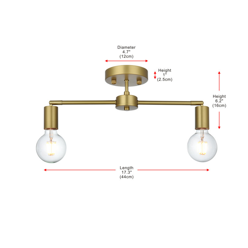 Hannigan Flush Mount, Satin Gold