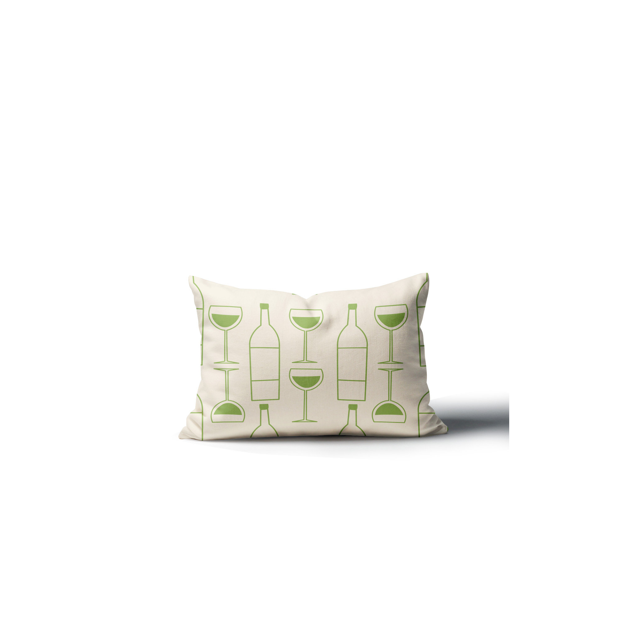 Hyatt Indoor/Outdoor Throw Pillow, 14"H x 20"W, Chartreuse