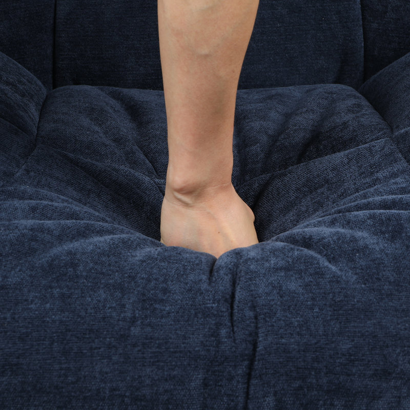 Upholstered Swivel Accent Chair, Blue