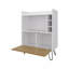 Armoire de rangement avec porte rabattable et rangement pour bouteilles de vin